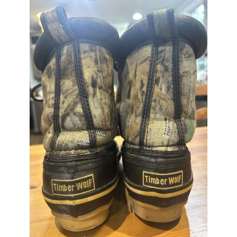 Timber Wolf  Thermolite Camo Boots Size 5 Hunting‎ Snow Waterproof Lace Up